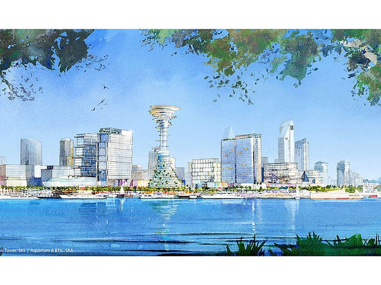 Rendering of 1HWY1 new plans for Seaport San Diego